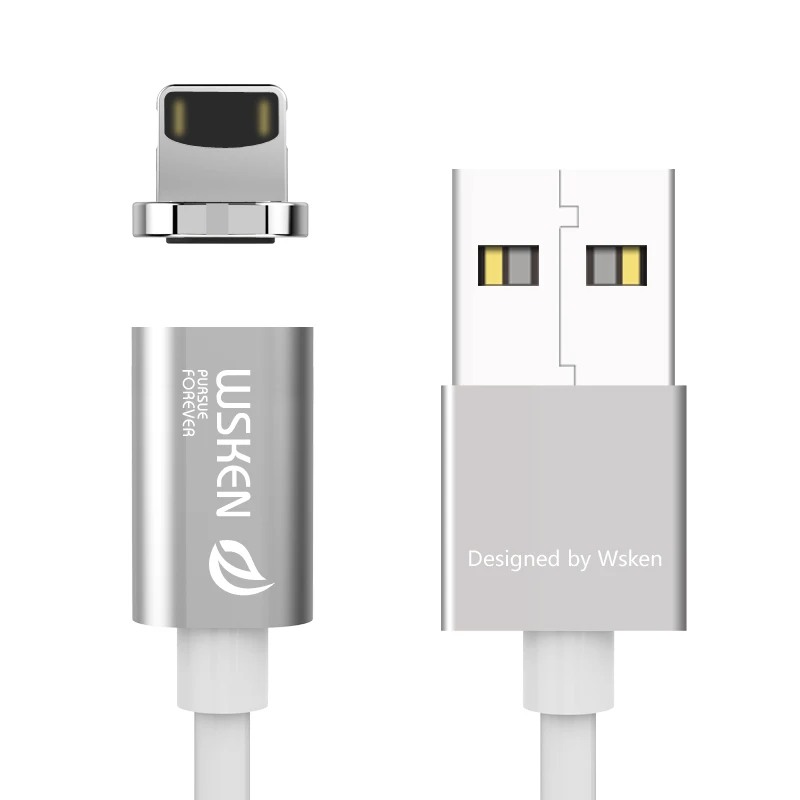 Магнитный зарядный кабель Wsken Micro USB/IOS для iPhone X, 8, 7 Plus, 6, 6 S Plus, samsung, Xiaomi, нейлоновый плетеный кабель Mini 2 для телефона - Цвет: For Android