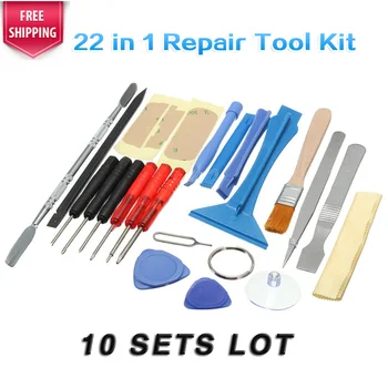 

X 10 SETS 22 In 1 Phone Opening Pry Disassembly Ferramentas Screwdrivers Repair Tools Kit For iPhone 4 5S 6 Plus For Samsung S6