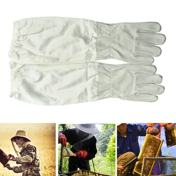 

1 Pair Professional Anti Bee Gloves Beekeeper Prevent Gloves Protective Sleeves Beekeeping Tools Hot Sale