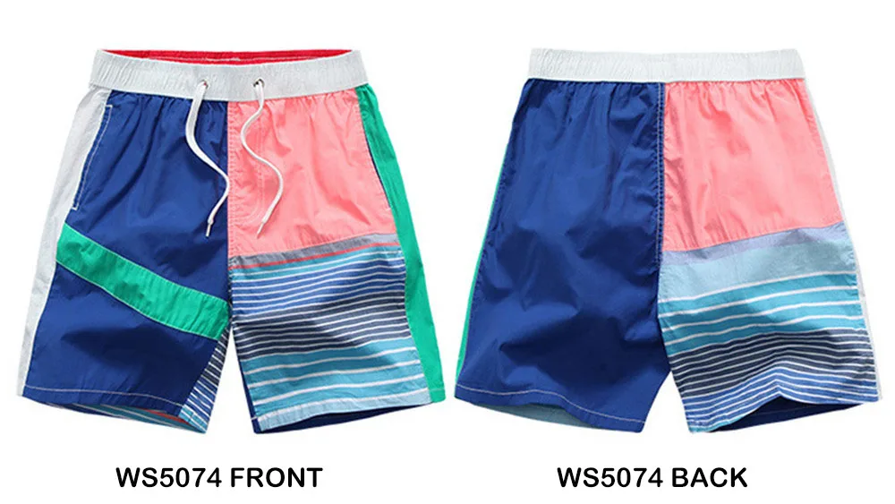 WildSurfer мужские пляжные шорты в стиле пэчворк летние быстросохнущие бермуды плавки с карманами мужские большие размеры плавки для серфинга шорты SP69