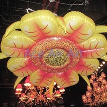 Надувной светодиодный подвесной свадебный цветок для вечеринки