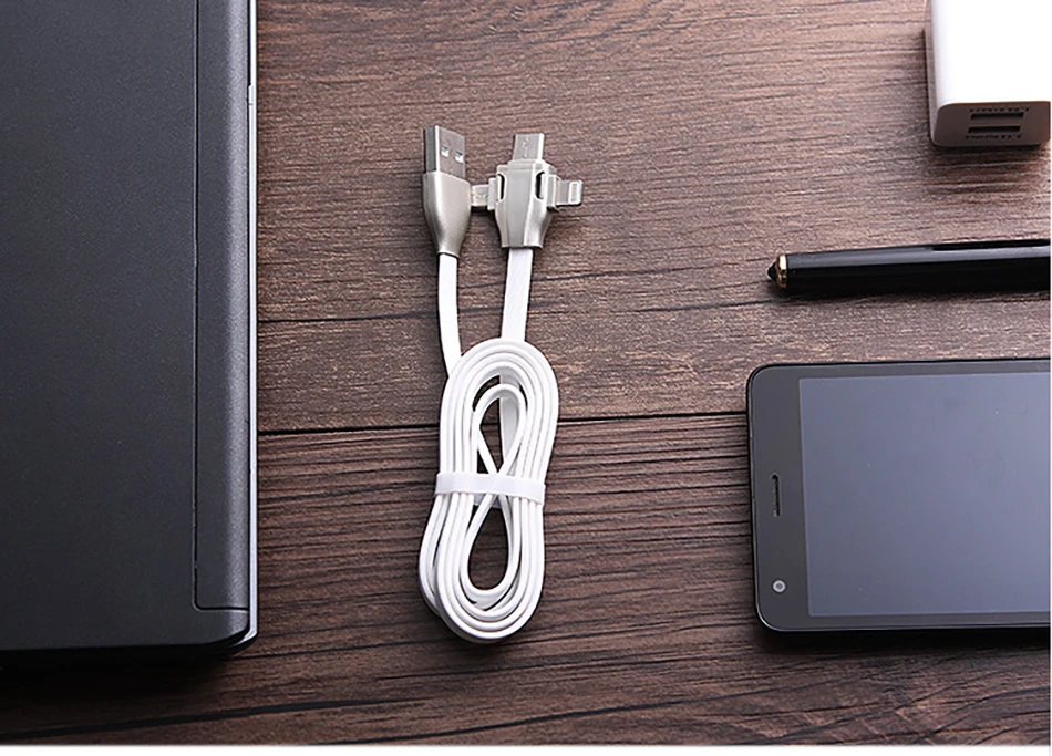 NOHON 3 in 1 USB Cable 8 Pin Micro USB Type C Cable For iPhone 8 7 Plus X XS MAX XR Fast Charging For Samsung Android Phone Cord (2)