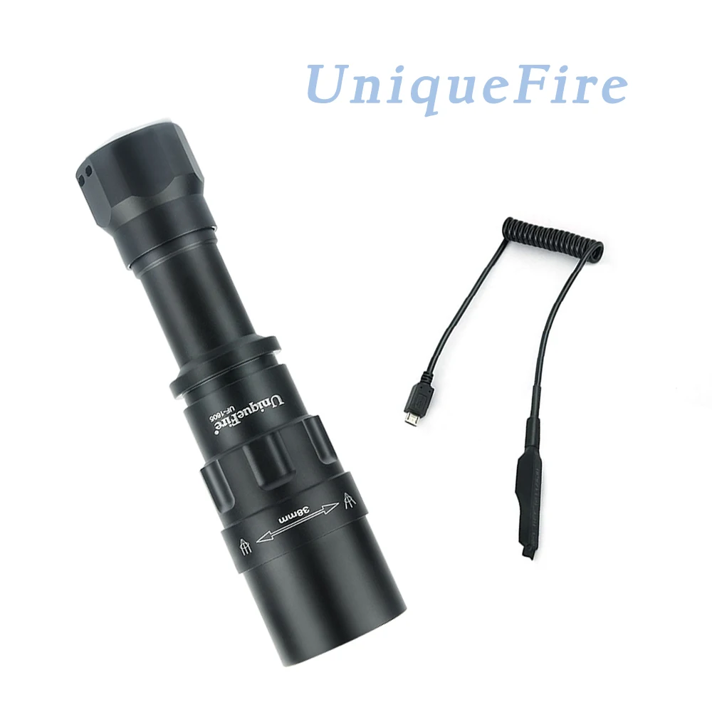

UniqueFire 1605 IR 940NM LED Flashlight 38mm Lens Infrared Light Night Vision Troch Rechargeable For Hunting with Rat Tail