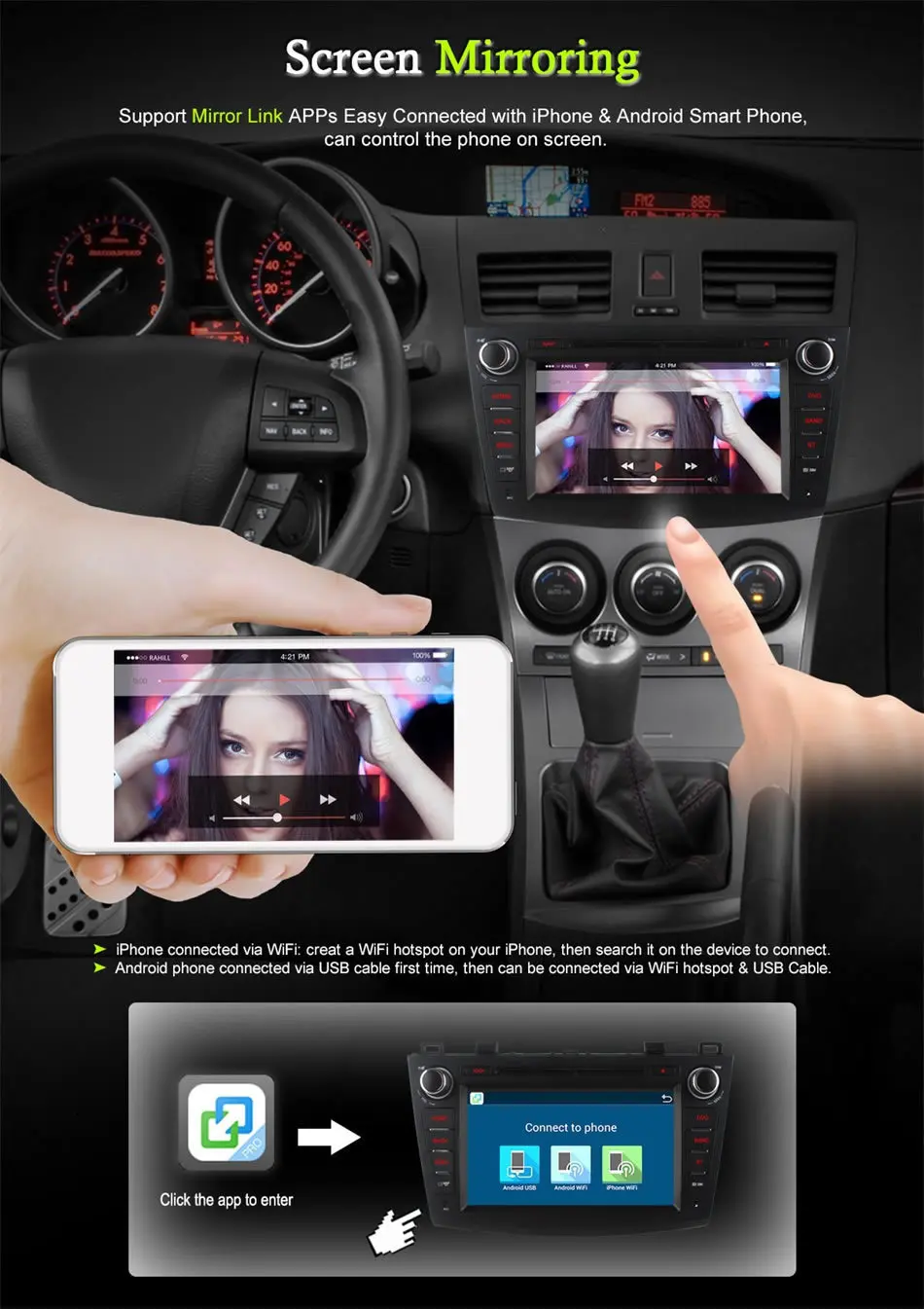 Perfect For Mazda 3 2008 2009 2010 2011 2012 2013 Android Unit Radio Stereo Multimedia Player 1 2 din DVD GPS Navigator Carplay DAB+ PC 13