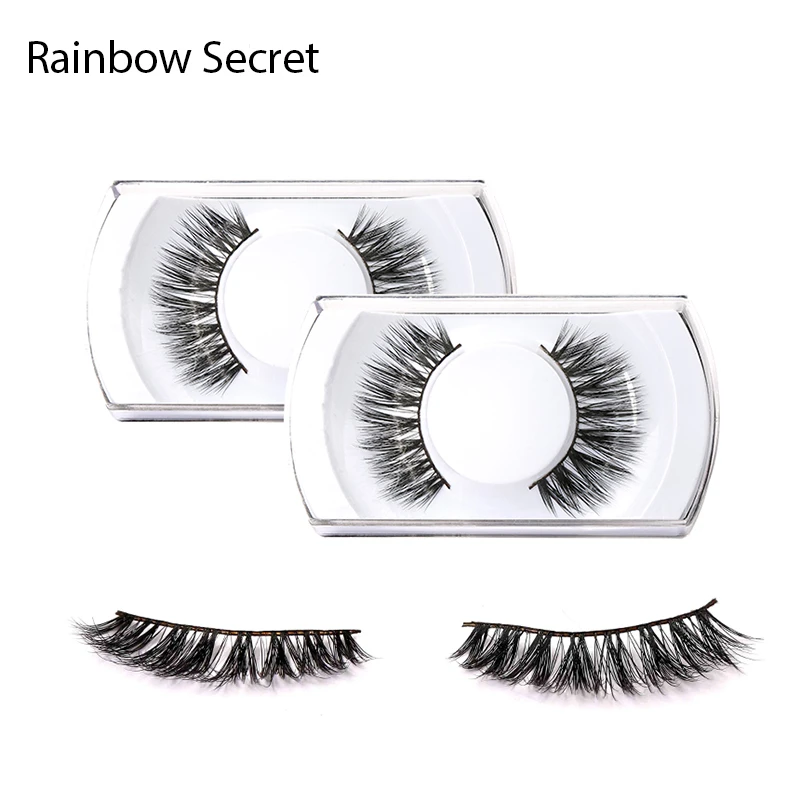 

Rainbow Secret mink eyelashes long 3d mink lashes 1 box fluffy false eyelashes volume eyelash extension Thick