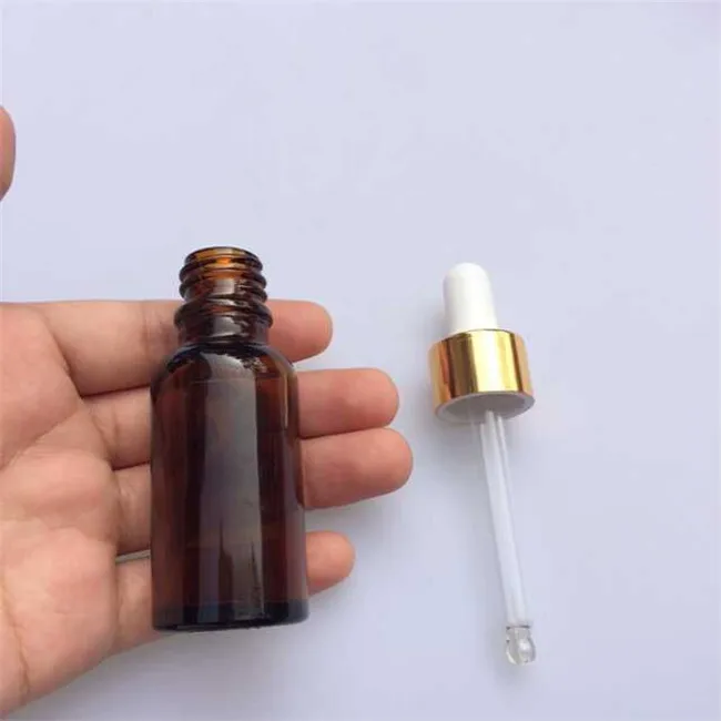 Amber Glass Liquid Atomiser Pipette Bottle Eye Dropper Oil Drops Packing Bottles