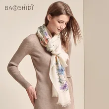 [BAOSHIDI]Winter cashmere Scarf women,lady elegant pashmina shawl, fashion tassel edge warm soft long scarf bandana