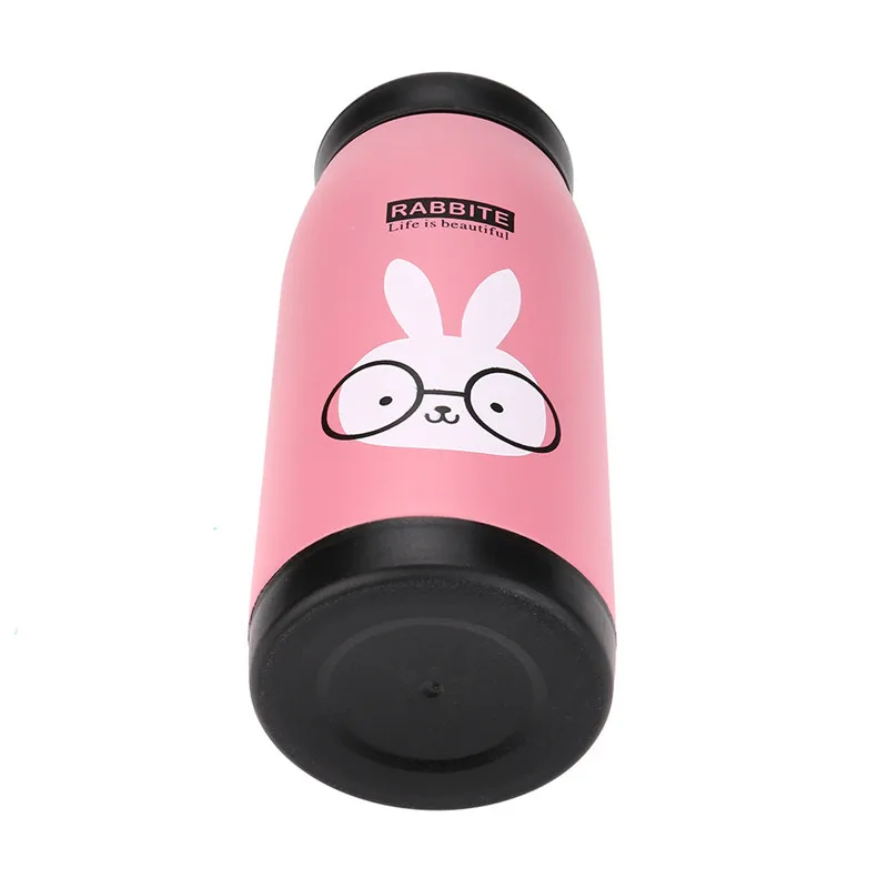 

Mini Vacuum Mug Cute Animal Kid Thermos Stainless Steel Hot Water Bottle Insulated Wide Mouth Travel Portable A1