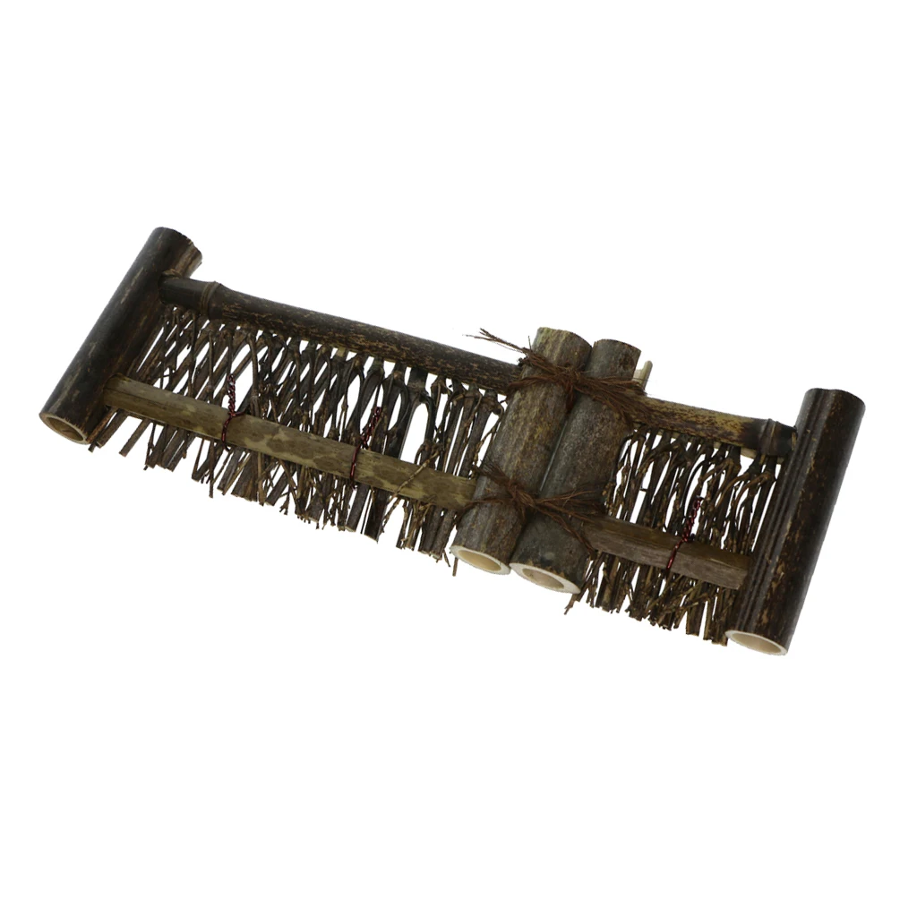 

Mini Natural Bamboo Fence Screen Miniature Home Garden Bonsai Decor