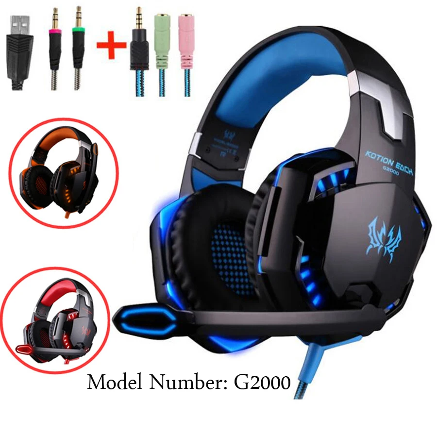 Игровые наушники KOTION EACH G9000 гарнитура стереонаушники повязка на голову с