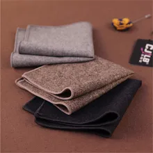 Высокое качество квадратные носовые платки полосатые шарфы винтажные шерстяные носовые платки мужские карманные однотонные