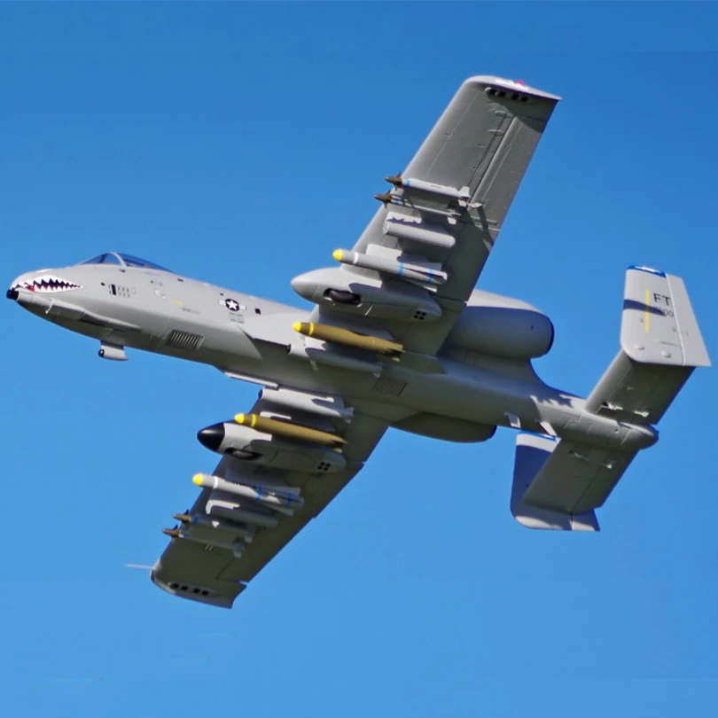 Радиоуправляемый самолет FMS A 10 A10 Thunderbolt II 70 мм Twin импеллер EDF Jet серый 6CH с