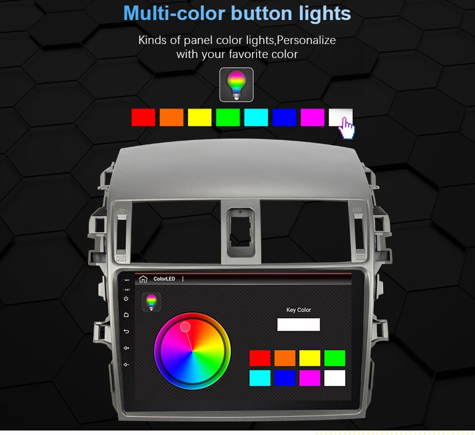 Cheap Eunavi 4G+64G  6 core android 9.0 car dvd for Toyota Corolla E140/150  2007-2011 multimedia car radio gps navi PX6 Radio WIF 16