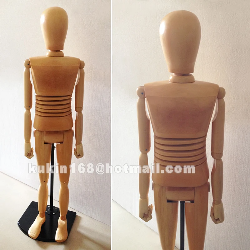 

Wooden dummy mannequin, Adjustable of teenagers display mannequin