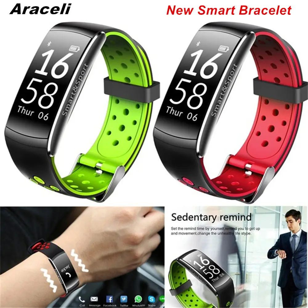 

Fitness Tracker Smart Bracelet Bluetooth Heart Rate Monitor Waterproof Mesage Notification Smartband Smart Bracelet