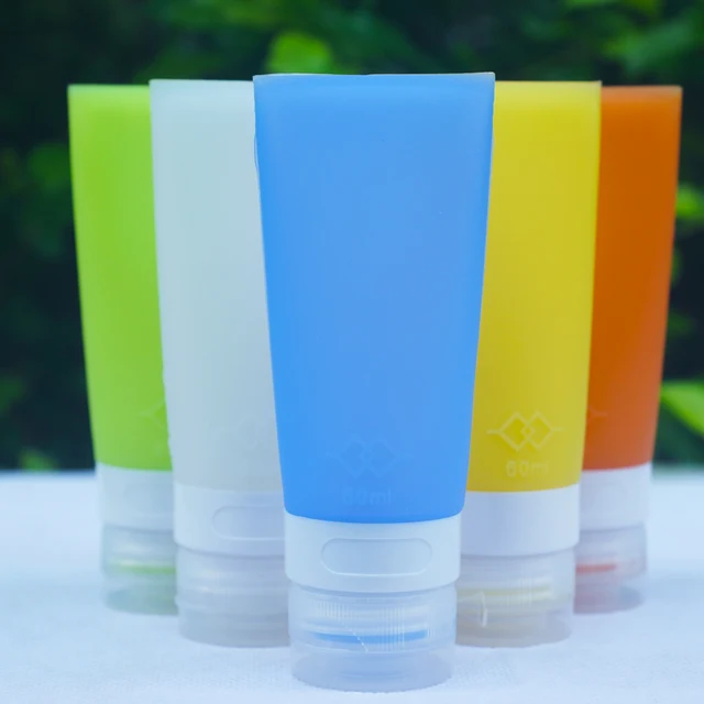 Mini Cute Portable Silica Gel Empty Shampoo Bottle With hand soap For