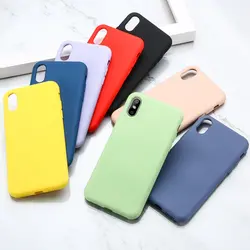 Жидкий силиконовый чехол для телефона ярких цветов Чехол для iPhone 6 6s 7 8 Plus X XS Max XR с полной защитой мягкий чехол для детской кожи