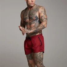 Фирменная новинка одежда для фитнеса модные мужские шорты для спортзала летние короткие брюки для бодибилдинга тренировки эластичная талия пляжные тренировочные брюки