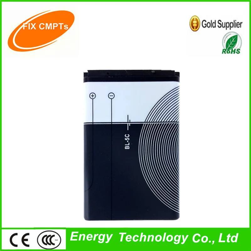 Original BL-5C Phone Battery For Nokia e60 n70 n71 n72 1112 1208 1600 1100 1101 BL5C BL 5C 1020mAh | Мобильные телефоны и