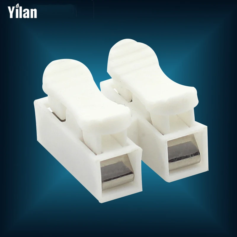 100pcs/lot CH 2 Spring Wire Quick Connector Splice With No Welding No