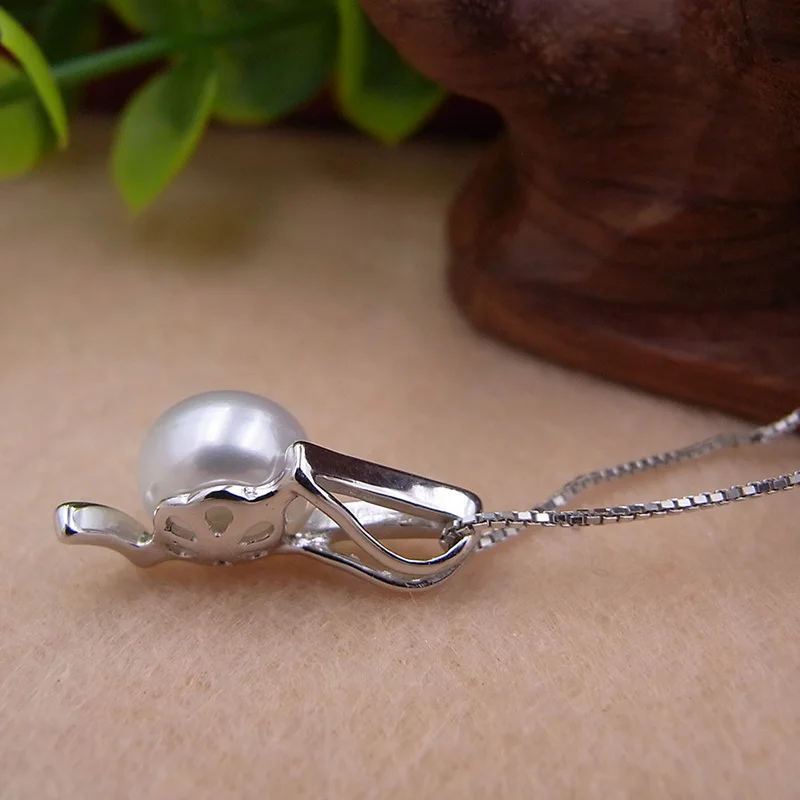Подвеска из серебра 925 пробы с пресноводным жемчугом|fine jewelry|choker necklace pendantchoker pendant |