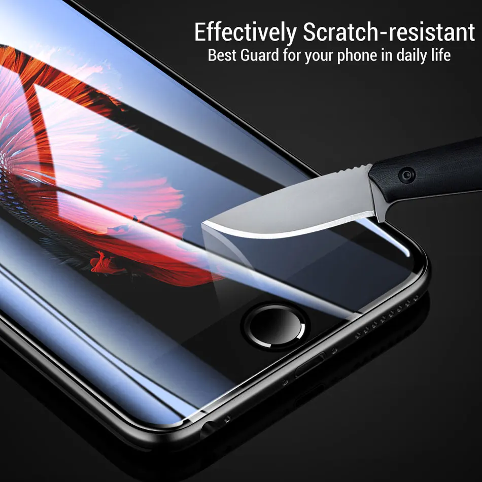 KISSCASE 9D Vollständige Abdeckung Screen Protector für iPhone 6 6s 7 8 plus Explosion Proof Gehärt