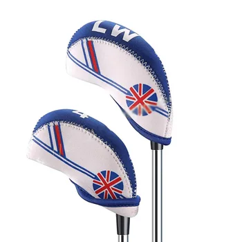 

New Arrivlas Universal Pattern Printed Golf Iron Club Protect Head Cover Golf Driver Putter Headcover Numbers 10 pcs/set