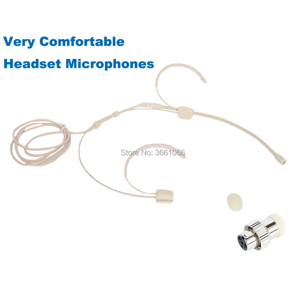 

Pro Headset Head-mounted Headworn Omidirectional Microphone For Mipro Connector Mini XLR 4PIN Lock MP-002