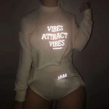 

2019 spring new Harajuku 3M Shine letter print sweatshirt women cotton o neck longsleeve oversize streetwear bts friends hoodies