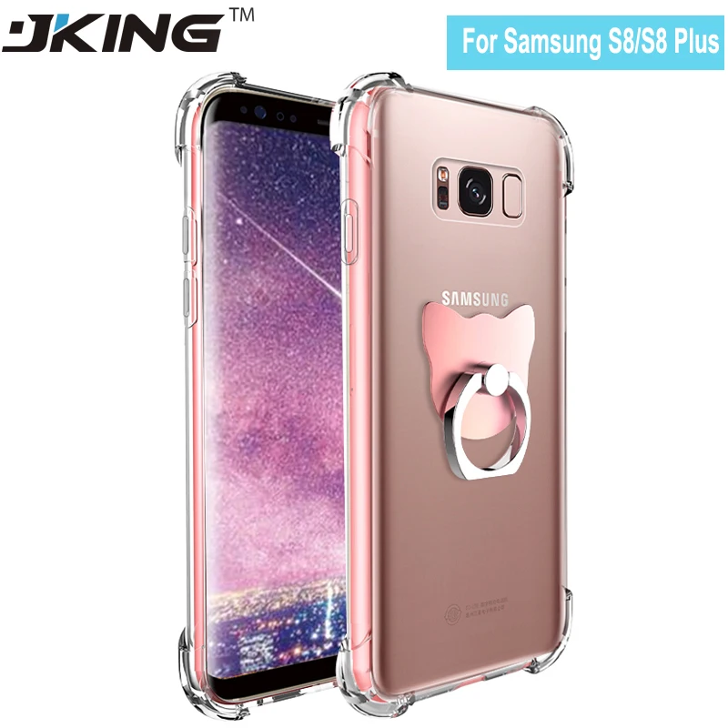 JKing для Samsung Galaxy S8 случай 2 в 1 Ясно Мягкий ТПУ силиконовый чехол Крышка плюс note 8