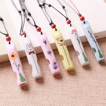 

Ceramic Whistle with Rope Creative Arts and Crafts Kid Toys Party Gift Favor