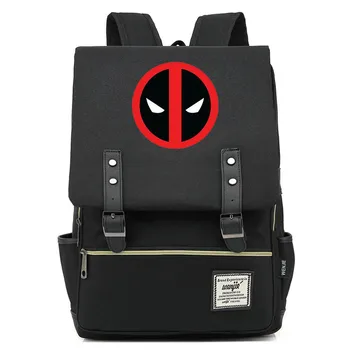 

14 16 Inch Deadpool Dead pool Hero School Bag Bookbag Wo Backpack Men Boys Girls Students Laptop Bag belt buckle Flip cover