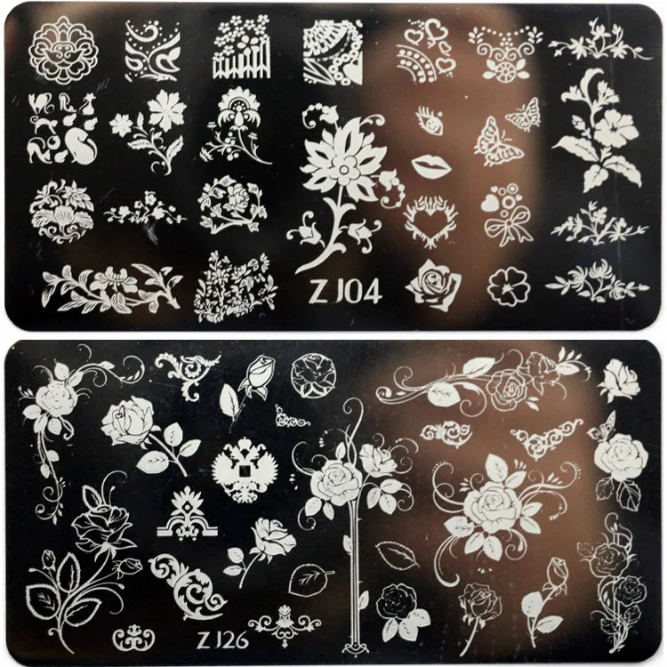 1 pcs new arriving zj series 6 12cm flower nail sting plates konad sting nail manicure 1 pcs new arriving zj series 6 12cm flower nail sting plates konad sting nail manicure