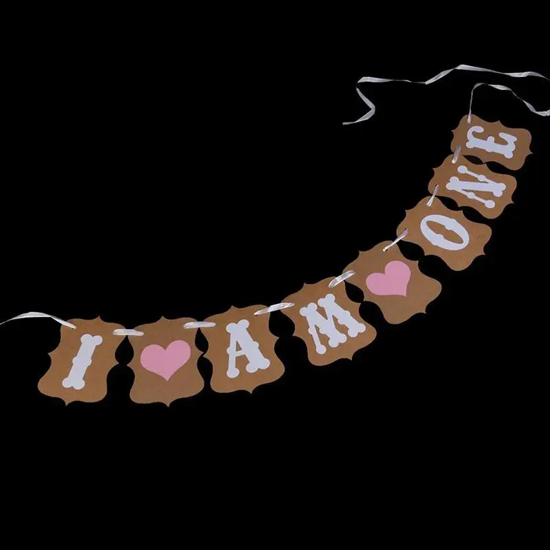 I AM ONE LOVE Paper Garland Bunting Banner деревенская Крестильная детская гирлянда для душа