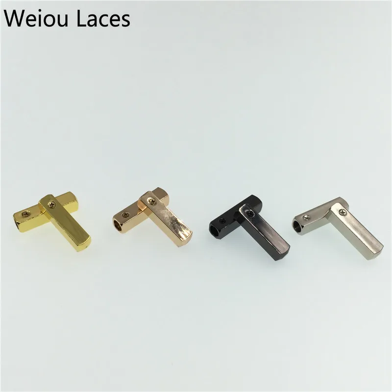 metal aglet 6*6*25mm sapato atacadores espelho ouro