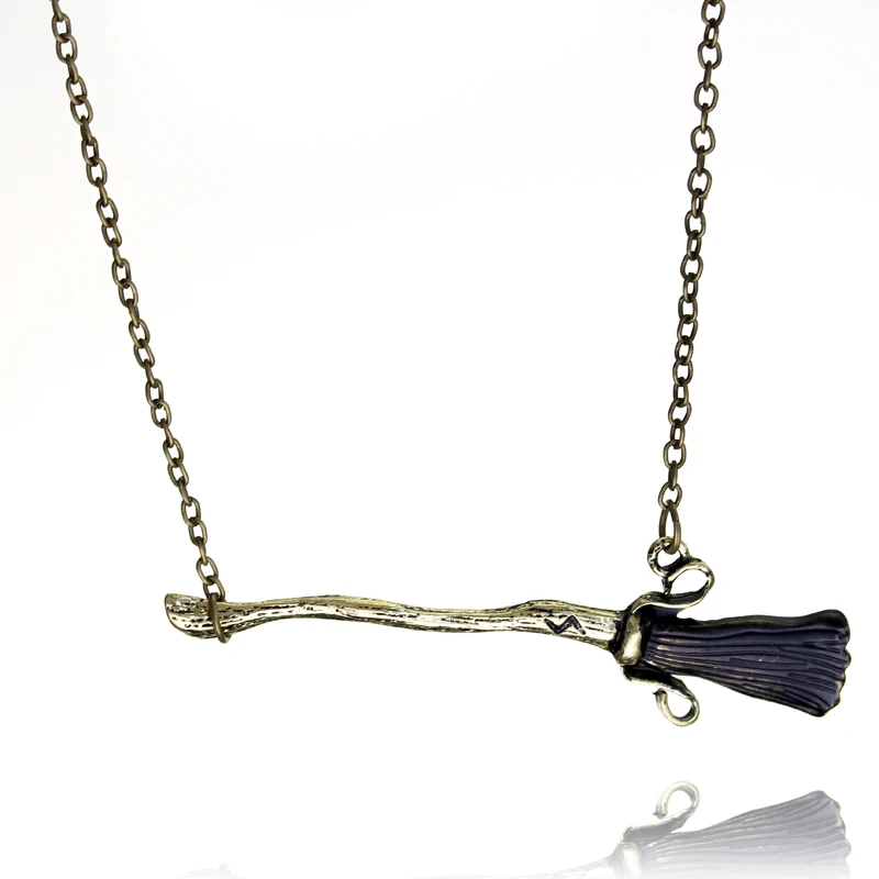 

Hogwarts Deathly Hallows Thunderbolt Magic Brooms charm Chain Necklaces Pendants Men & Women Jewelry