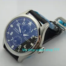 47 мм PARNIS с черным циферблатом ST2530 автоматические механические мужские механические часы с t запасом хода мужские часы o6