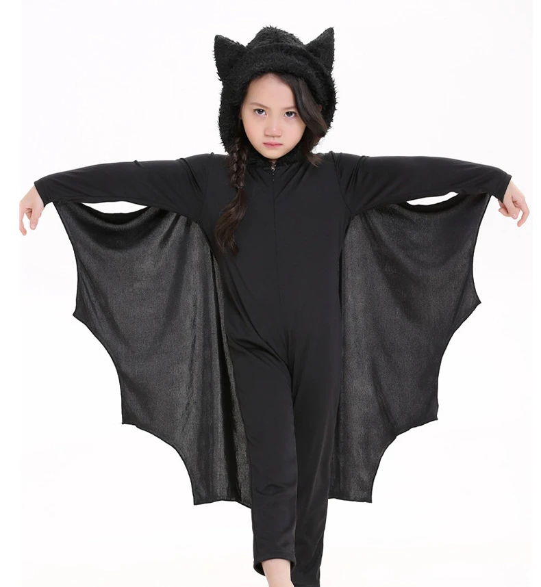 子動物コスプレかわいいコウモリハロウィン衣装黒ジャンプスーツ接続羽バット服手袋 Halloween Costume Halloween Costumes Free Shippinganimal Cosplay Aliexpress
