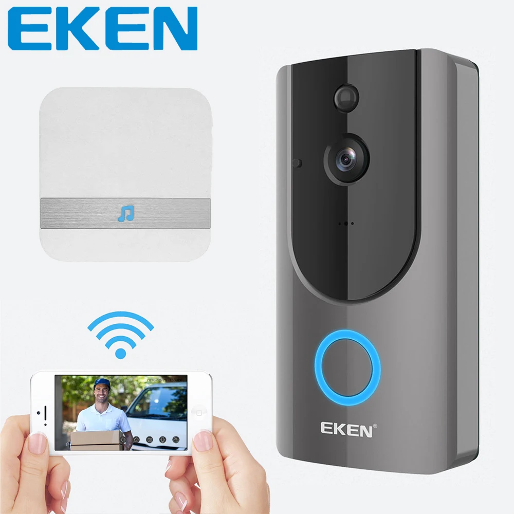 

EKEN V4 Video Doorbell Night Vision Wireless WiFi IP65 Waterproof Security Home Monitor PIR Motion Detection Intercom Door bell