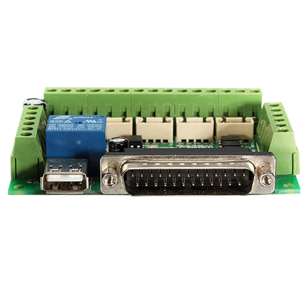 

Upgraded 5 Axis CNC Breakout Board for Stepper Motor Driver Mach3 + USB Cable