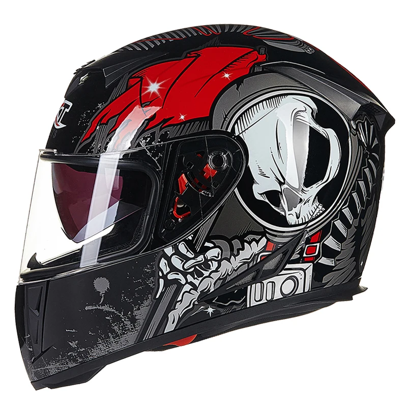 GXT 358 4 Black Red Color Motorcycle font b Helmets b font Full face font b