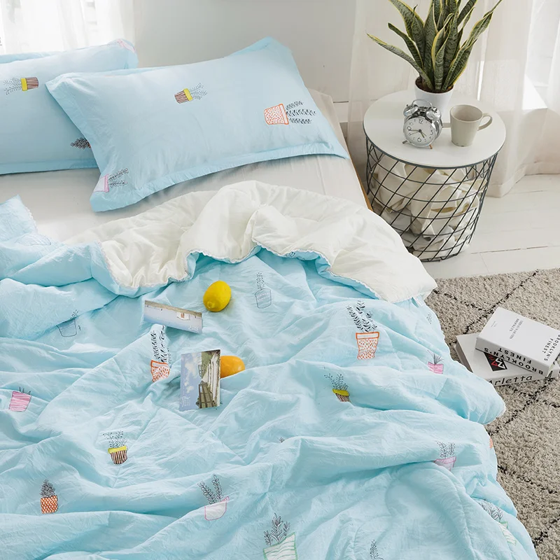 Summer Coverlets 100% Cotton Patchwork Quilt 1pc Twin Size Student Quilts Sofa Blanket Bed Cover sheets Kids Bedspread
