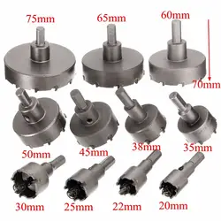 11 шт. карбидный наконечник буровое долото TCT Набор отверстий 20-75 мм стальная карбидная пила с отверстиями различные размеры бурильное