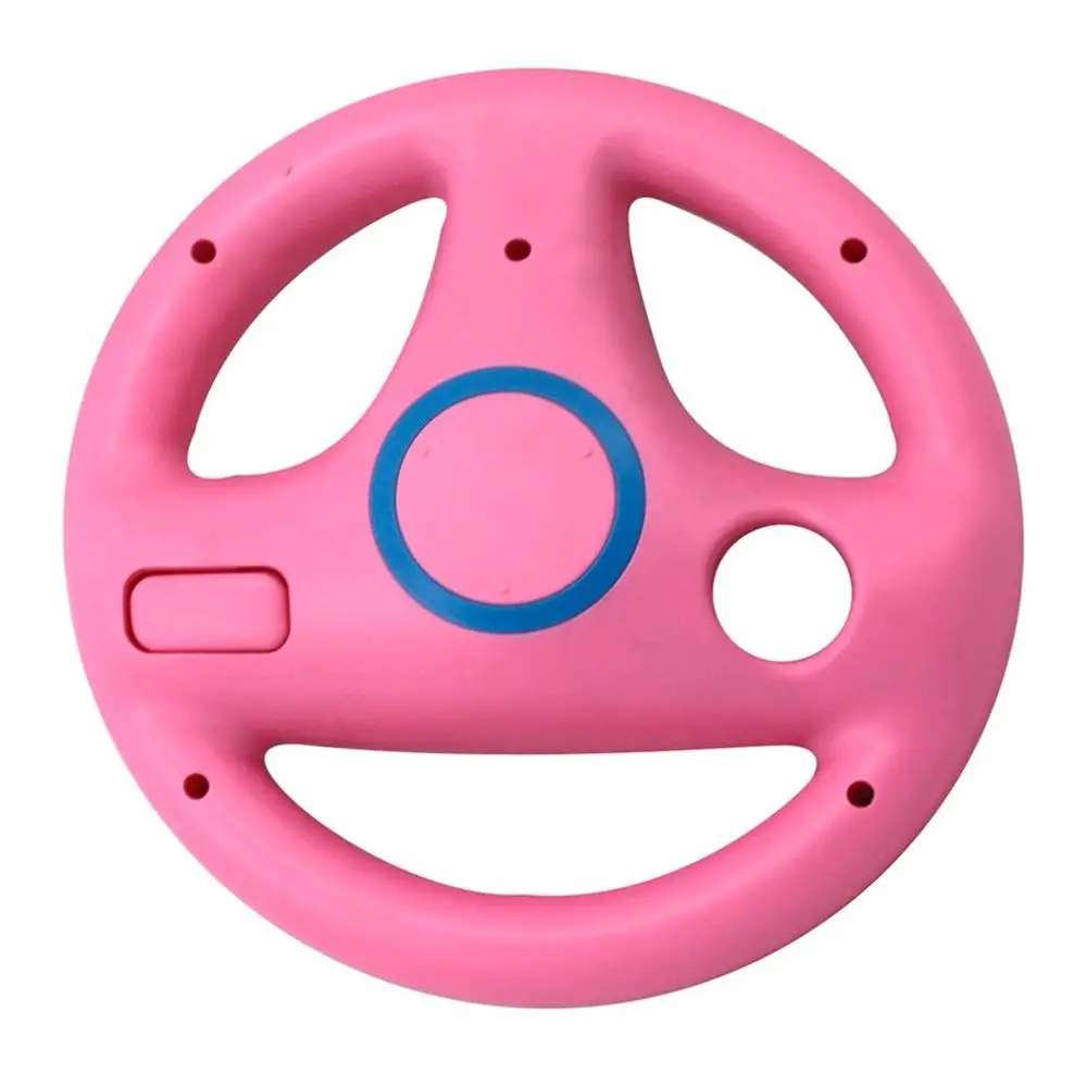 Гоночный Игровой руль для nintendo для контроллера wii, направляющее колесо-манипулятор с дистанционным управлением, защитный чехол - Цвет: Розовый
