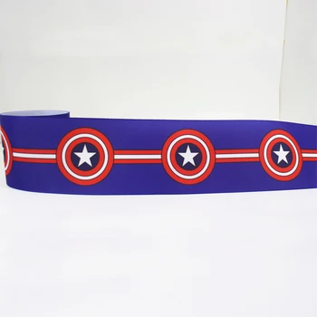 

50yards 7/8" 1" 1.5" 2" 3" 22mm 25mm 38mm 50mm 75mm hero cartoon printed grosgrain ribbon for headband hair bow hair tie