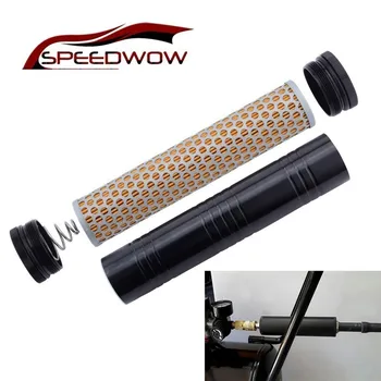 

SPEEDWOW Fuel Trap/Solvent Filter Aluminum Fuel Filter 1/2-28" Thread Turbo Air Filter Low Profile For NAPA 4003/WIX 24003