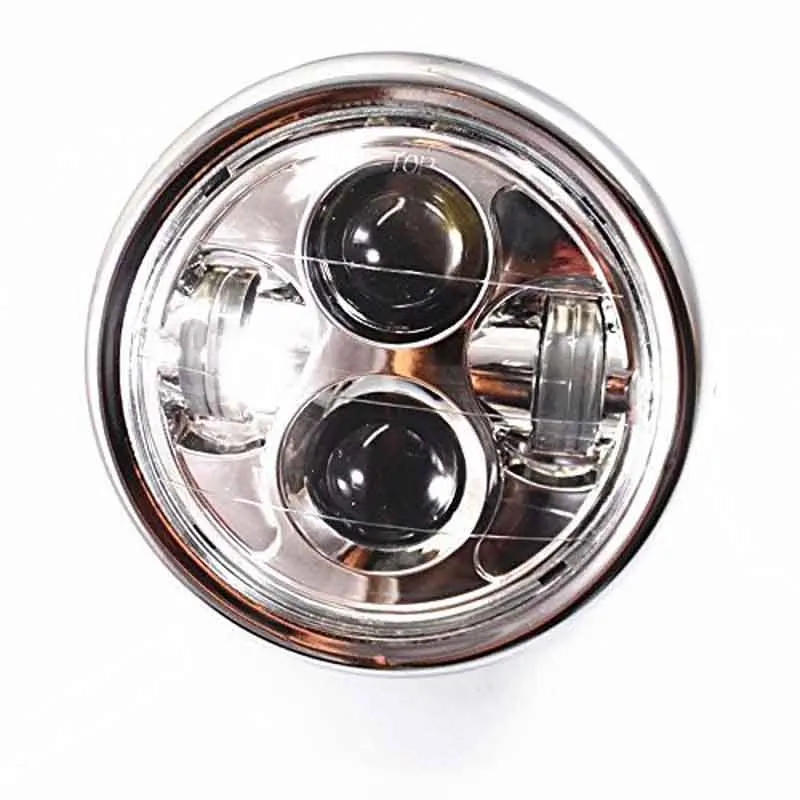 

Universal LED Low High Beam HeadLight Lamp For Honda Shadow Yamaha Kawasaki Suzuki Touring Cruiser Chopper Custom (silv