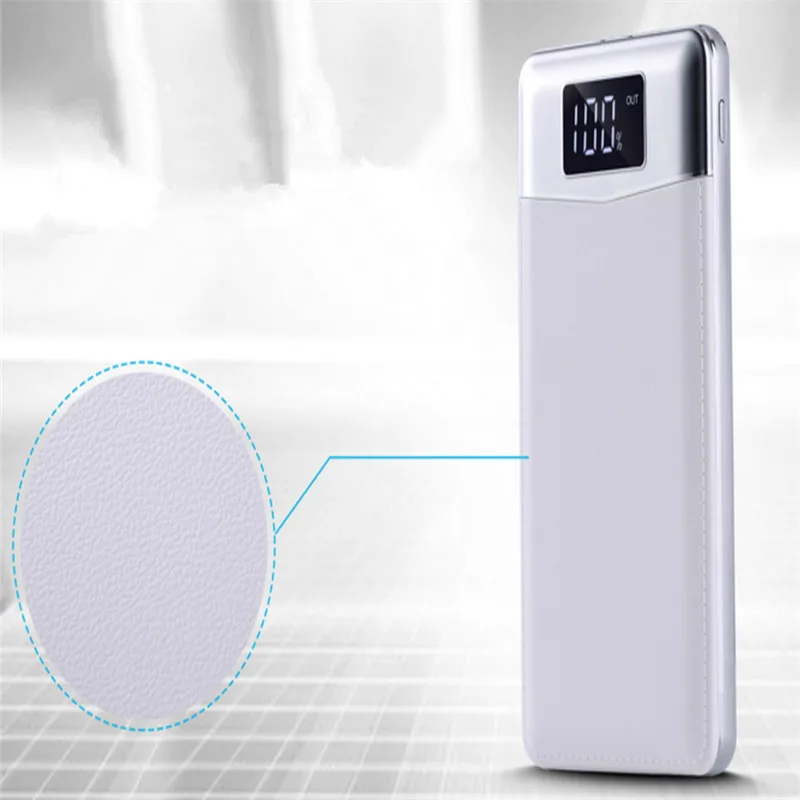 Quick Charge Мощность Bank 30000 mAh 2 USB ЖК дисплей Портативный внешний Батарея мобильного