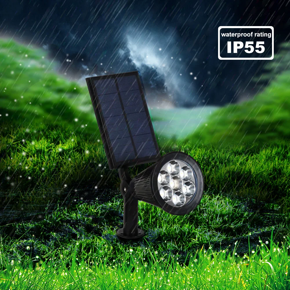Movido a Energia Luz de Parede para o Jardim Khlitec Pack Solar Levou Cores Mudando - Fixo Segurança Spotlight Paisagem Luz 7 2 12 Energia Solar LEVOU Cores Mudando Fixo Segurança