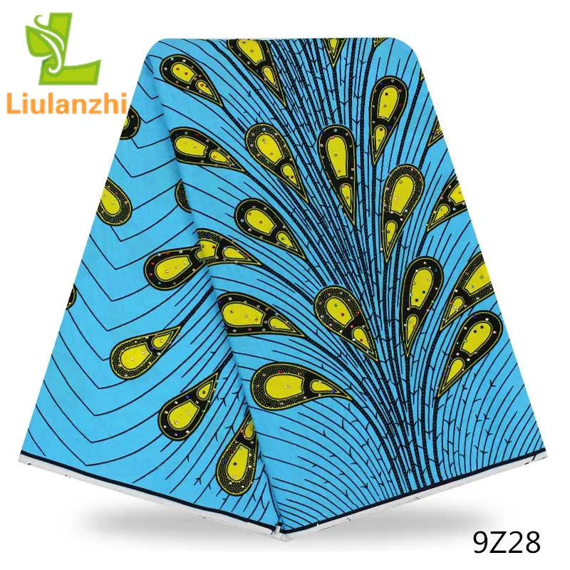 LIULANZHI Java африканская восковая ткань хлопок ткань настоящая вощеная ткань Анкара горячая Распродажа нигерийская восковая ткань 8J126-8J136